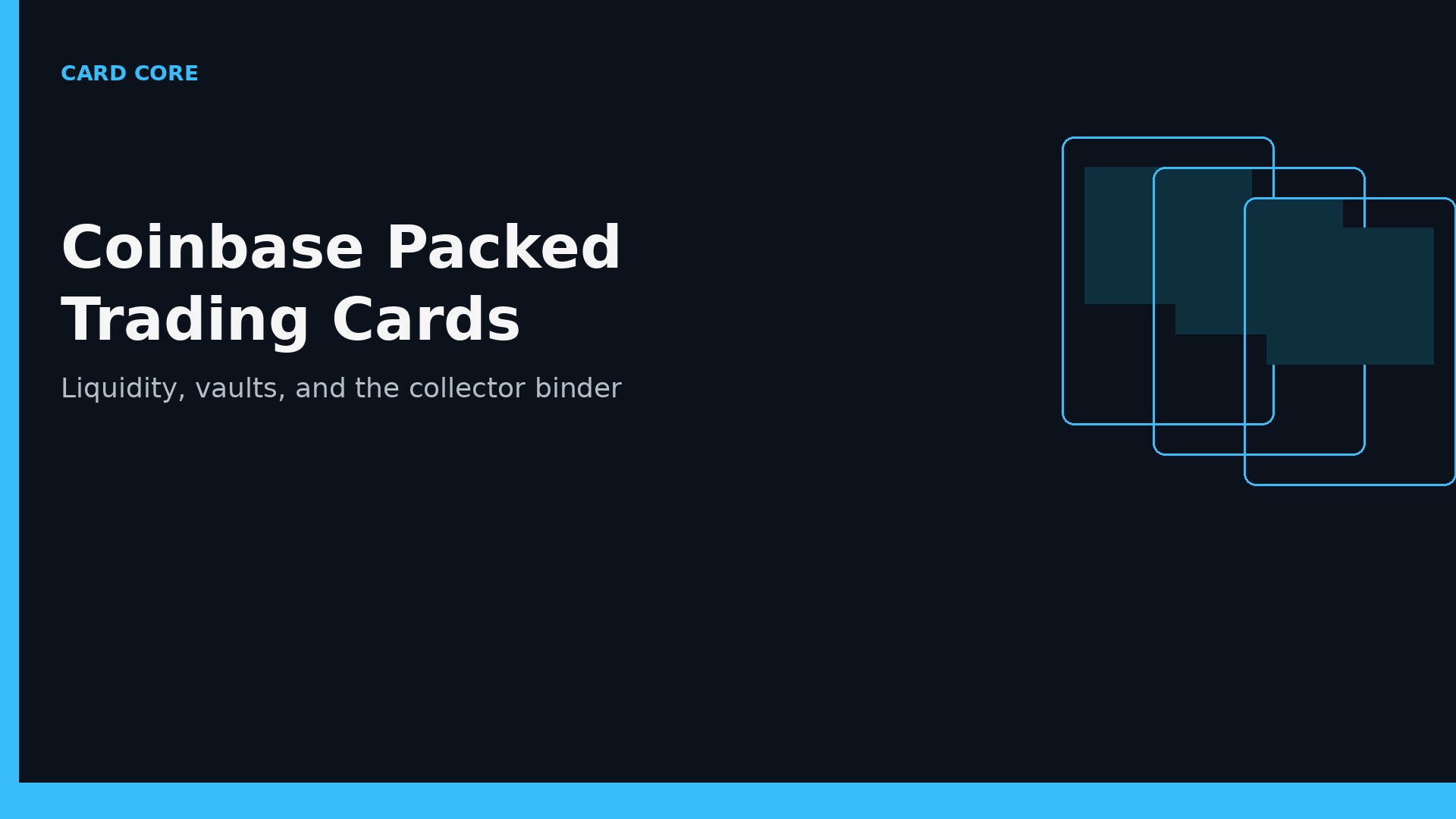 Coinbase Packed trading cards — digital packs, vaults, and collector liquidity