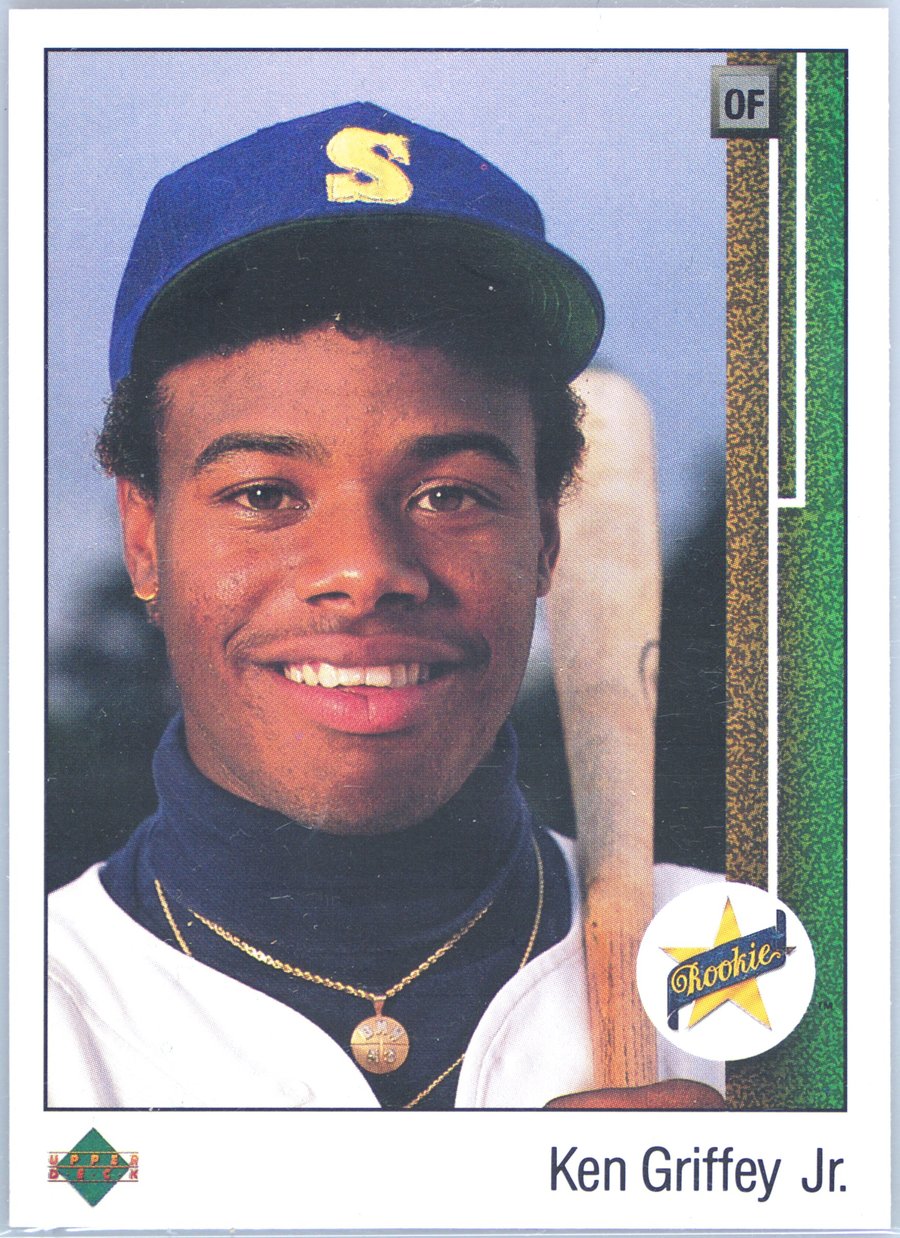 1989 Upper Deck Ken Griffey Jr Star Rookie #1 baseball card front scan showing Star Rookie badge and Upper Deck logo