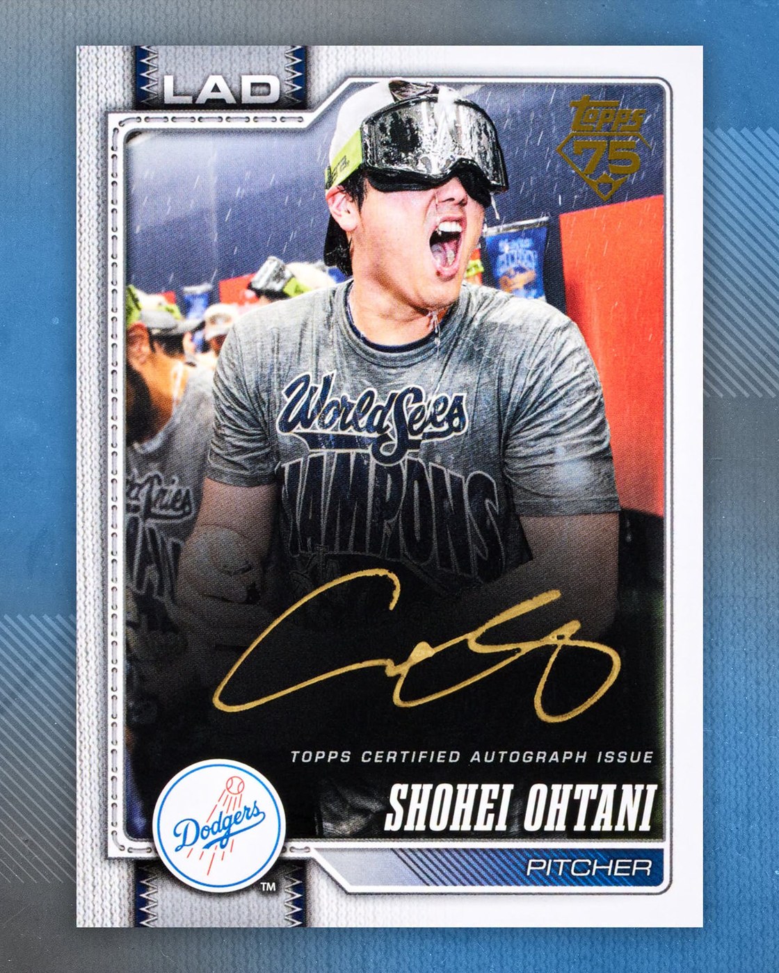 2026 Topps Update Flagship Real One Golden Mirror Autograph sample card of Shohei Ohtani, Los Angeles Dodgers