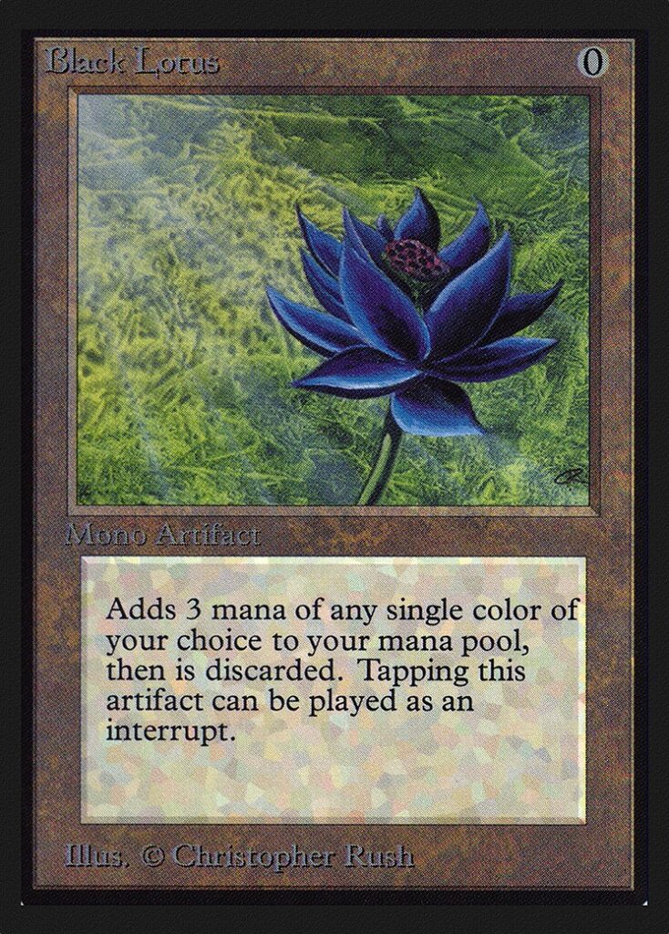 Collectors' Edition Black Lotus card front scan with square-cut corners, from the 1993 non-tournament-legal Collectors' Edition set