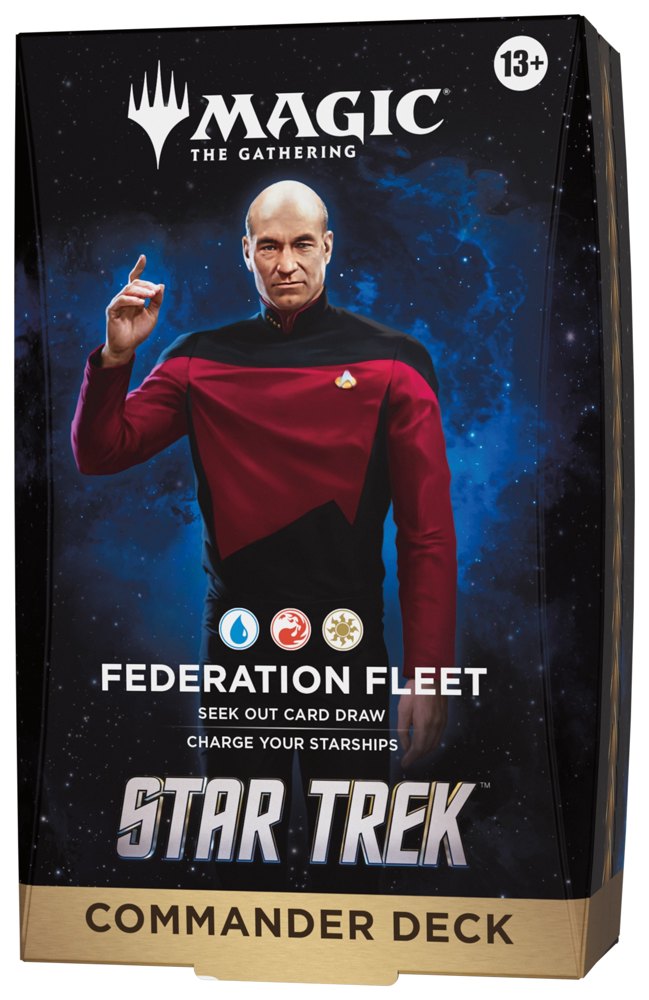 Magic: The Gathering | Star Trek Federation Fleet Commander Deck box featuring Jean-Luc Picard